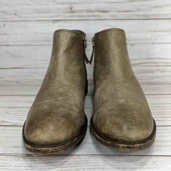 Johnston & Murphy Ankle Booties Chelsea Womens Size 7.5M Ankle Zip Brown Leather - Picture 2 of 9